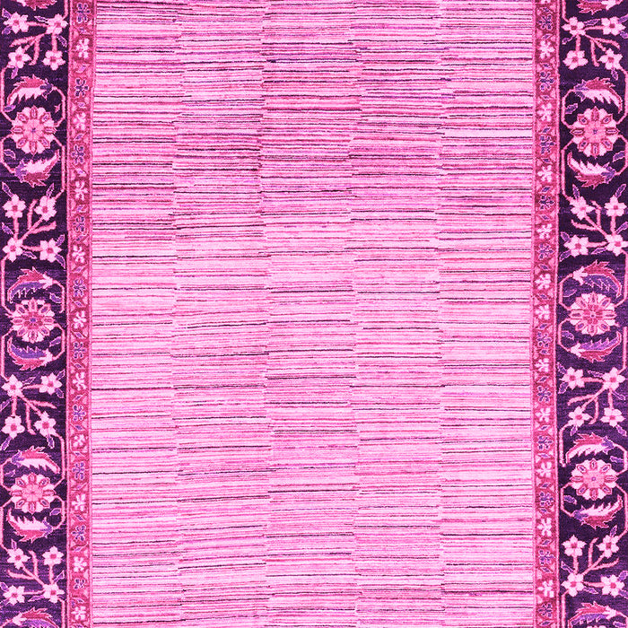 Machine Washable Abstract Pink Modern Rug, wshabs3489pnk