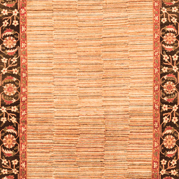 Machine Washable Abstract Orange Modern Area Rugs, wshabs3489org