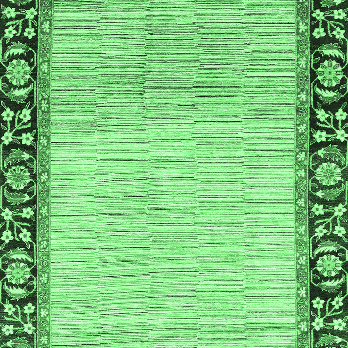 Machine Washable Abstract Emerald Green Modern Area Rugs, wshabs3489emgrn