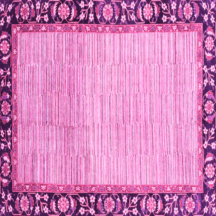 Square Abstract Pink Modern Rug, abs3489pnk