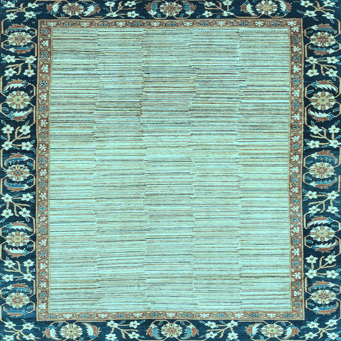 Square Abstract Light Blue Modern Rug, abs3489lblu