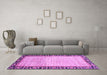 Machine Washable Abstract Purple Modern Area Rugs in a Living Room, wshabs3489pur