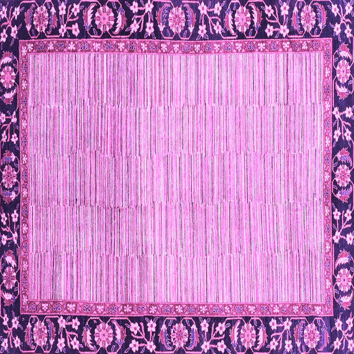 Square Abstract Purple Modern Rug, abs3489pur