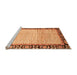 Sideview of Machine Washable Abstract Orange Modern Area Rugs, wshabs3489org