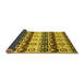 Sideview of Abstract Yellow Modern Rug, abs348yw