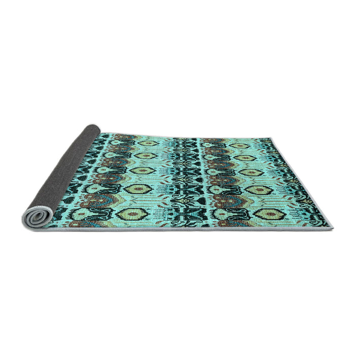Sideview of Abstract Light Blue Modern Rug, abs348lblu