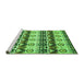 Sideview of Machine Washable Abstract Green Modern Area Rugs, wshabs348grn