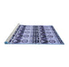 Sideview of Machine Washable Abstract Blue Modern Rug, wshabs348blu