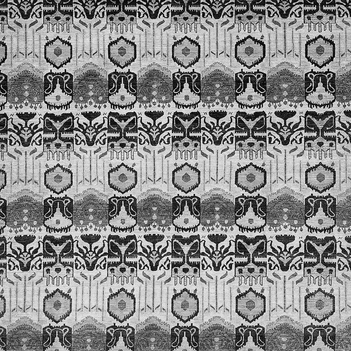 Square Machine Washable Abstract Gray Modern Rug, wshabs348gry