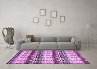 Machine Washable Abstract Purple Modern Rug, wshabs348pur