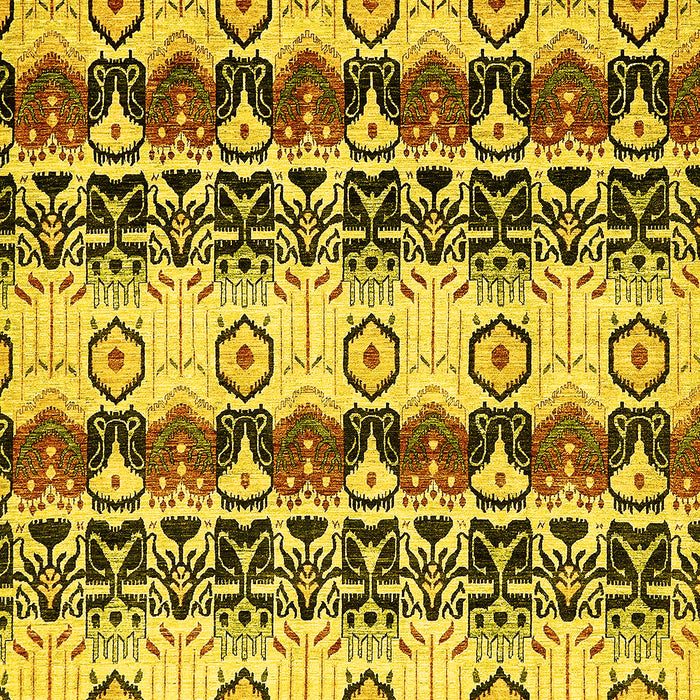 Machine Washable Abstract Yellow Modern Rug, wshabs348yw