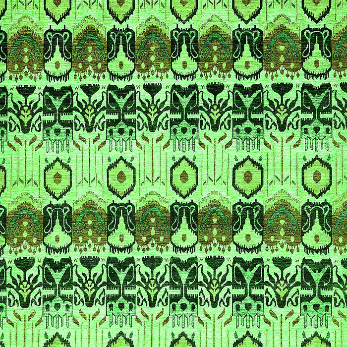 Machine Washable Abstract Green Modern Area Rugs, wshabs348grn