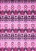 Machine Washable Abstract Pink Modern Rug, wshabs348pnk