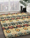 Machine Washable Abstract Brown Gold Rug in a Family Room, wshabs348