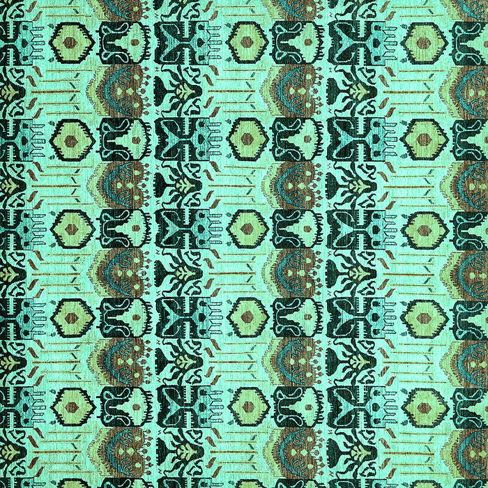 Square Abstract Turquoise Modern Rug, abs348turq
