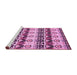 Sideview of Machine Washable Abstract Pink Modern Rug, wshabs348pnk