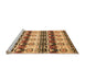 Sideview of Machine Washable Abstract Orange Modern Area Rugs, wshabs348org