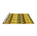 Sideview of Machine Washable Abstract Yellow Modern Rug, wshabs348yw