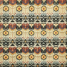 Square Abstract Brown Gold Modern Rug, abs348