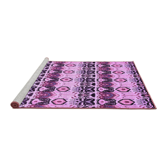 Sideview of Machine Washable Abstract Purple Modern Area Rugs, wshabs348pur