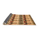 Sideview of Abstract Orange Modern Rug, abs348org
