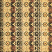 Square Abstract Brown Modern Rug, abs348brn
