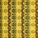 Square Abstract Yellow Modern Rug, abs348yw