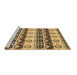 Sideview of Machine Washable Abstract Brown Modern Rug, wshabs348brn