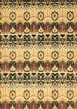 Abstract Brown Modern Rug, abs348brn