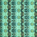 Square Machine Washable Abstract Turquoise Modern Area Rugs, wshabs348turq