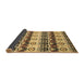 Sideview of Abstract Brown Modern Rug, abs348brn