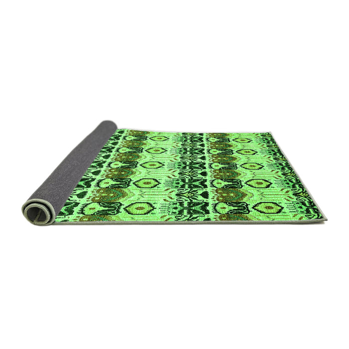 Sideview of Abstract Green Modern Rug, abs348grn