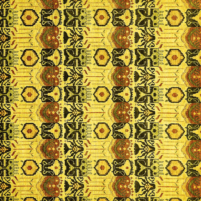 Square Machine Washable Abstract Yellow Modern Rug, wshabs348yw