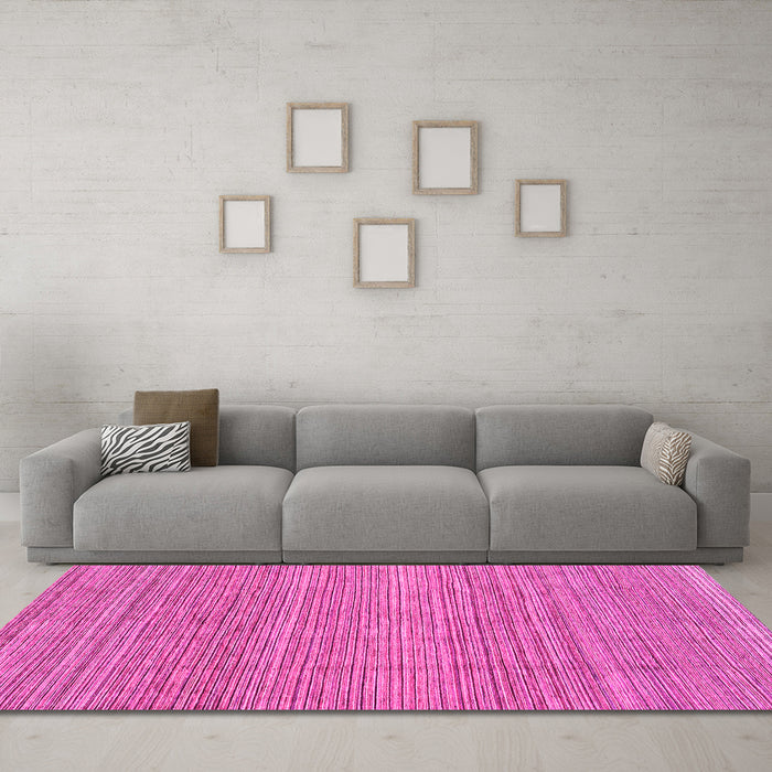 Machine Washable Abstract Pink Modern Rug in a Living Room, wshabs3490pnk