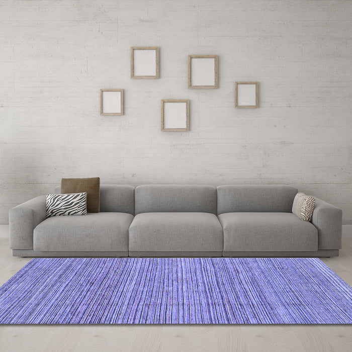 Machine Washable Abstract Blue Modern Rug in a Living Room, wshabs3490blu