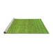 Sideview of Machine Washable Abstract Green Modern Area Rugs, wshabs3490grn