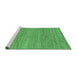 Sideview of Machine Washable Abstract Emerald Green Modern Area Rugs, wshabs3490emgrn