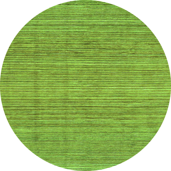 Round Abstract Green Modern Rug, abs3490grn