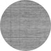 Round Abstract Gray Modern Rug, abs3490gry