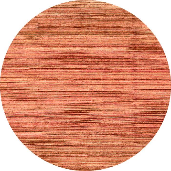 Round Abstract Orange Modern Rug, abs3490org