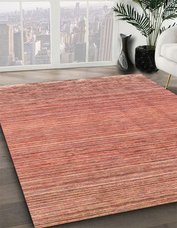 Machine Washable Abstract Red Rug in a Family Room, wshabs3490