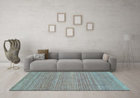 Machine Washable Abstract Light Blue Modern Rug, wshabs3490lblu