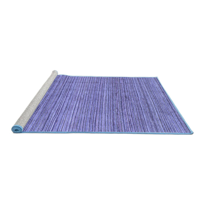 Sideview of Machine Washable Abstract Blue Modern Rug, wshabs3490blu