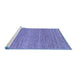 Sideview of Machine Washable Abstract Blue Modern Rug, wshabs3490blu