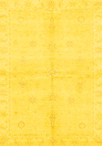 Abstract Yellow Modern Rug, abs3491yw