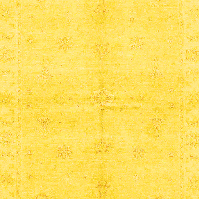 Machine Washable Abstract Yellow Modern Rug, wshabs3491yw