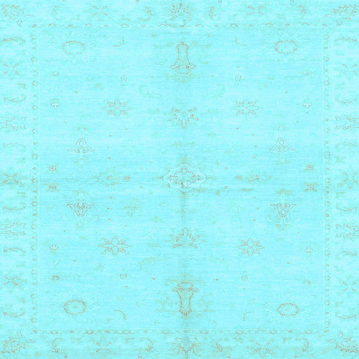 Square Abstract Light Blue Modern Rug, abs3491lblu