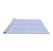 Sideview of Machine Washable Abstract Blue Modern Rug, wshabs3491blu