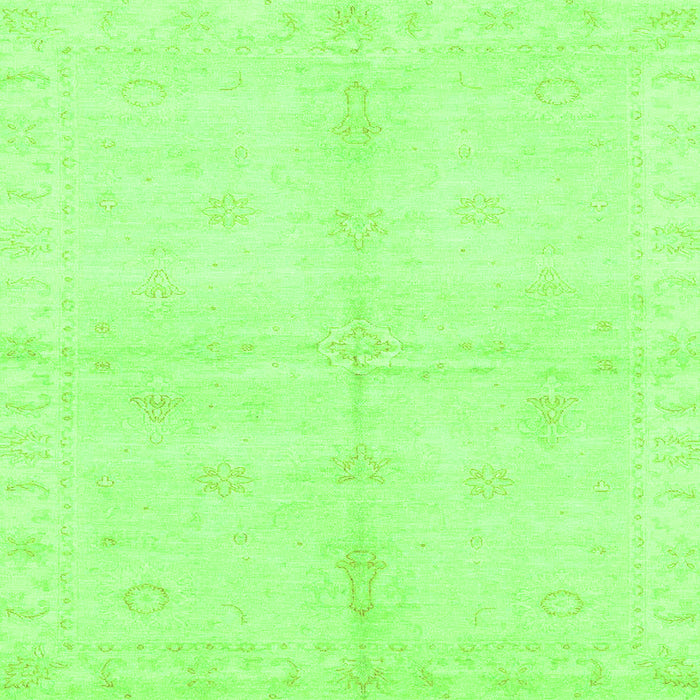 Square Abstract Green Modern Rug, abs3491grn