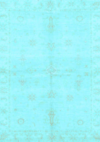 Abstract Light Blue Modern Rug, abs3491lblu